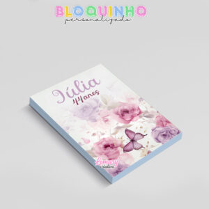 Alternative view of Bloquinho personalizado Floral 100fls 7x10cm Mod.049 (12 unidades)