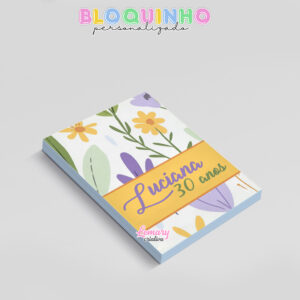 Alternative view of Bloquinho personalizado Floral 100fls 7x10cm Mod.050 (12 unidades)
