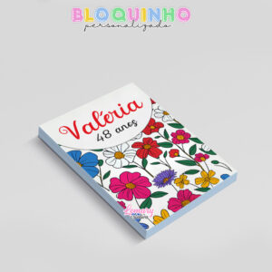 Alternative view of Bloquinho personalizado Floral 100fls 7x10cm Mod.053 (12 unidades)
