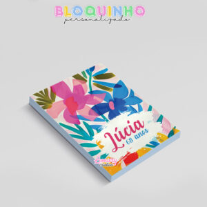 Alternative view of Bloquinho personalizado Floral 100fls 7x10cm Mod.055 (12 unidades)