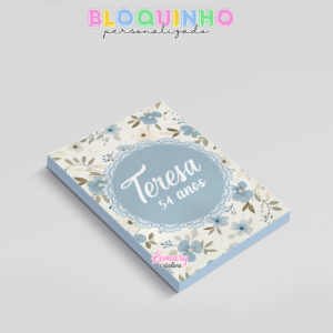 Alternative view of Bloquinho personalizado Floral 100fls 7x10cm Mod.056 (12 unidades)