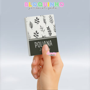 Bloquinho personalizado Floral 100fls 7x10cm Mod.060 (12 unidades)