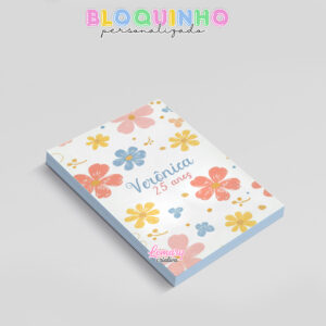 Alternative view of Bloquinho personalizado Floral 100fls 7x10cm Mod.061 (12 unidades)