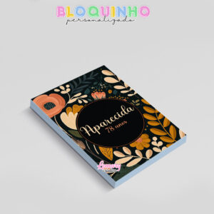 Alternative view of Bloquinho personalizado Floral 100fls 7x10cm Mod.063 (12 unidades)