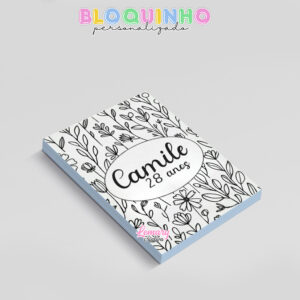 Alternative view of Bloquinho personalizado Floral 100fls 7x10cm Mod.066 (12 unidades)