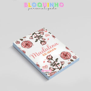 Alternative view of Bloquinho personalizado Floral 100fls 7x10cm Mod.067 (12 unidades)