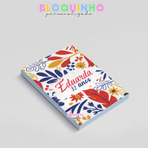 Alternative view of Bloquinho personalizado Floral 100fls 7x10cm Mod.068 (12 unidades)