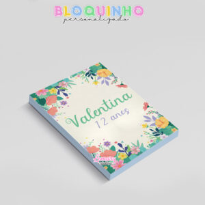 Alternative view of Bloquinho personalizado Floral 100fls 7x10cm Mod.070 (12 unidades)