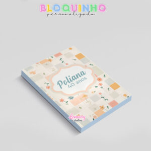 Alternative view of Bloquinho personalizado Floral 100fls 7x10cm Mod.080 (12 unidades)