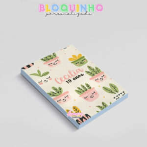 Alternative view of Bloquinho personalizado Floral 100fls 7x10cm Mod.081 (12 unidades)