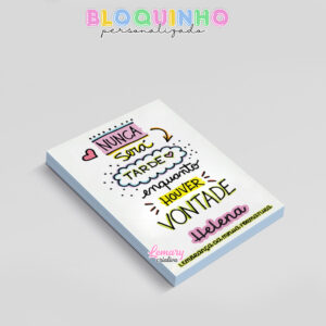 Alternative view of Bloquinho personalizado Frase motivacional 100fls 7x10cm Mod.005 (12 unidades)