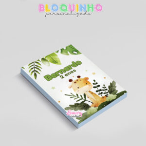 Alternative view of Bloquinho personalizado Girafinha 100fls 7x10cm Mod.001 (12 unidades)