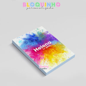 Alternative view of Bloquinho personalizado Happy Holi (Festival das cores) 100fls 7x10cm Mod.002 (12 unidades)
