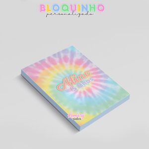 Alternative view of Bloquinho personalizado Tie dye 100fls 7x10cm Mod.004 (12 unidades)
