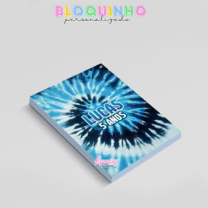 Alternative view of Bloquinho personalizado Tie dye 100fls 7x10cm Mod.005 (12 unidades)