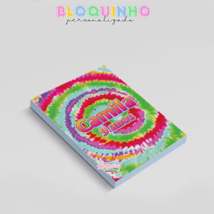 Alternative view of Bloquinho personalizado Tie dye 100fls 7x10cm Mod.008 (12 unidades)