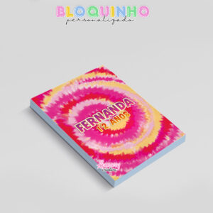 Alternative view of Bloquinho personalizado Tie dye 100fls 7x10cm Mod.011 (12 unidades)
