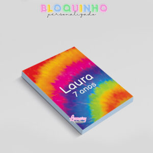 Alternative view of Bloquinho personalizado Tie dye 100fls 7x10cm Mod.014 (12 unidades)