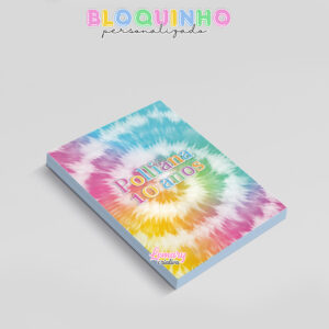 Alternative view of Bloquinho personalizado Tie dye 100fls 7x10cm Mod.016 (12 unidades)