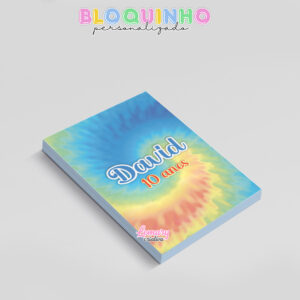 Alternative view of Bloquinho personalizado Tie dye 100fls 7x10cm Mod.017 (12 unidades)