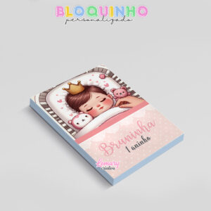 Alternative view of Bloquinho personalizado Bebê dormindo 100fls 7x10cm Mod.0005 (12 unidades)