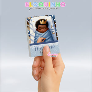 Bloquinho personalizado Bebê dormindo 100fls 7x10cm Mod.0007 (12 unidades)