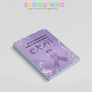 Alternative view of Bloquinho personalizado Abril Lilás 100fls 7x10cm Mod.001 (12 unidades)