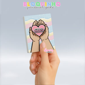Bloquinho personalizado Dia das mães 100fls 7x10cm Mod.0003 (12 unidades)