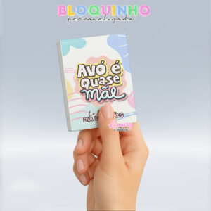 Bloquinho personalizado Dia das mães 100fls 7x10cm Mod.0005 (12 unidades)