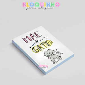 Alternative view of Bloquinho personalizado Dia das mães 100fls 7x10cm Mod.0018 (12 unidades) Mãe de gato