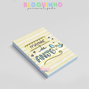Alternative view of Bloquinho personalizado Dia das mães 100fls 7x10cm Mod.0023 (12 unidades) Mamãe de anjo