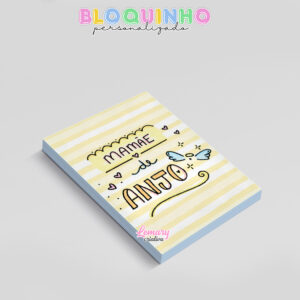 Alternative view of Bloquinho personalizado Dia das mães 100fls 7x10cm Mod.0025 (12 unidades) Mamãe de anjo