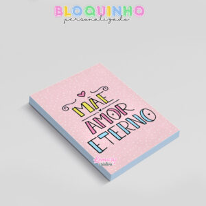 Alternative view of Bloquinho personalizado Dia das mães 100fls 7x10cm Mod.0026 (12 unidades) Mãe amor eterno