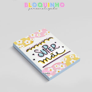 Alternative view of Bloquinho personalizado Dia das mães 100fls 7x10cm Mod.0028 (12 unidades) Super mãe