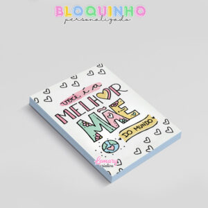 Alternative view of Bloquinho personalizado Dia das mães 100fls 7x10cm Mod.0030 (12 unidades) Você é a melhor mãe do mundo