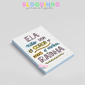 Alternative view of Bloquinho personalizado Dia das mães 100fls 7x10cm Mod.0031 (12 unidades) Ela não usa coroa mas é minha rainha