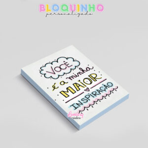 Alternative view of Bloquinho personalizado Dia das mães 100fls 7x10cm Mod.0032 (12 unidades) Você é a minha maior inspiração