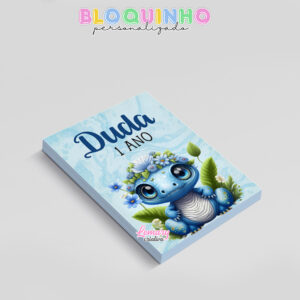 Alternative view of Bloquinho personalizado Dinossauro baby 100fls 7x10cm Mod.004 (12 unidades)