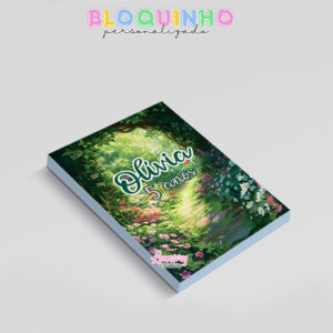 Alternative view of Bloquinho personalizado Jardim Secreto 100fls 7x10cm Mod.0001 (12 unidades)