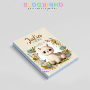 Alternative view of Bloquinho personalizado Lhama baby 100fls 7x10cm Mod.0001 (12 unidades)