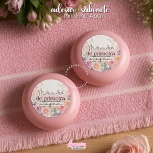 Adesivo para Sabonete Redondo Dia das Mães Mod.0005 (60 unidades)