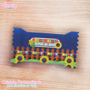 Caixa Chocolate 41,5g Festa Junina Mod.0005H (10 unidades)