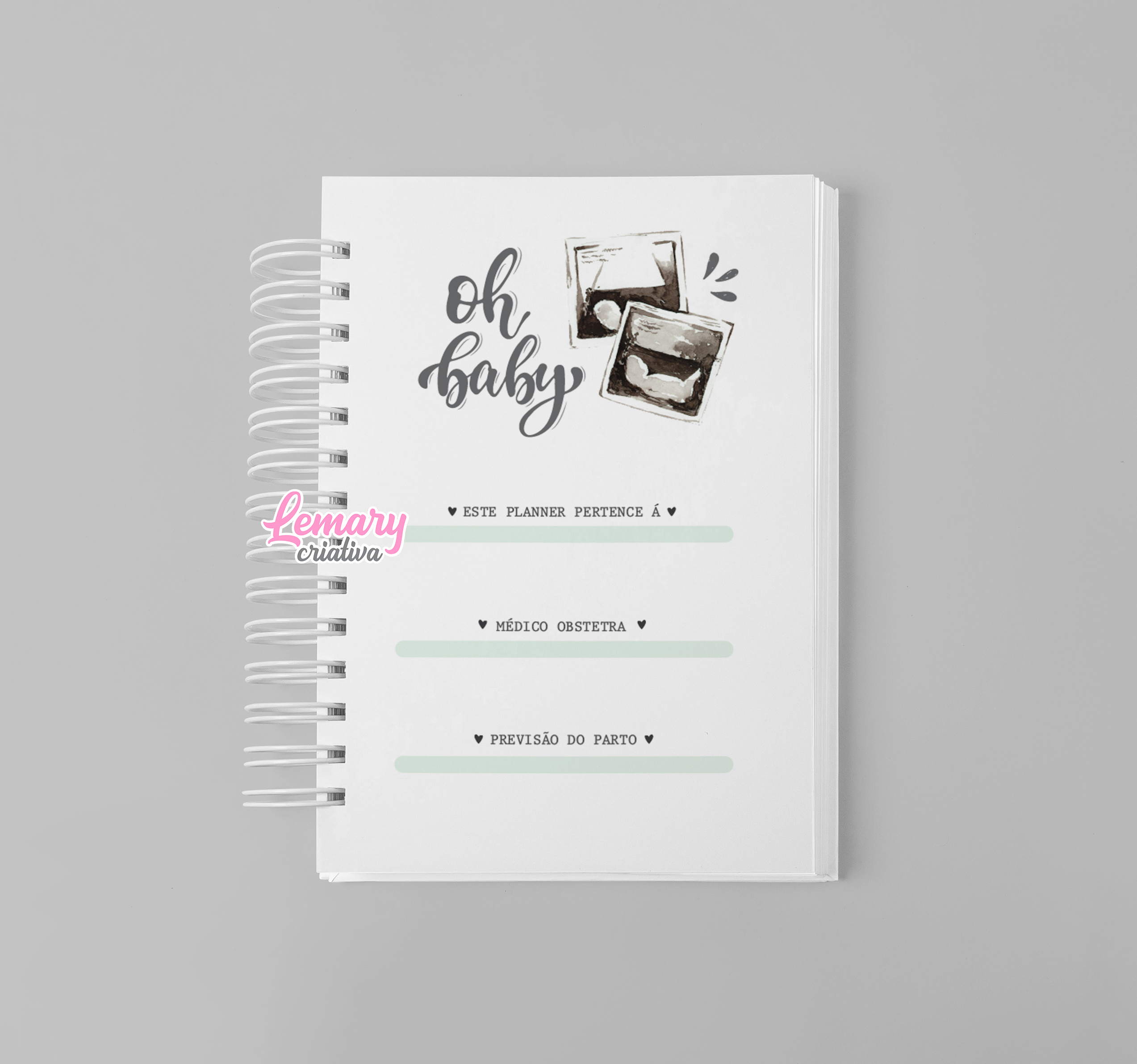 Planner Gestante Verde e Cinza PG0001 - Imagem 2