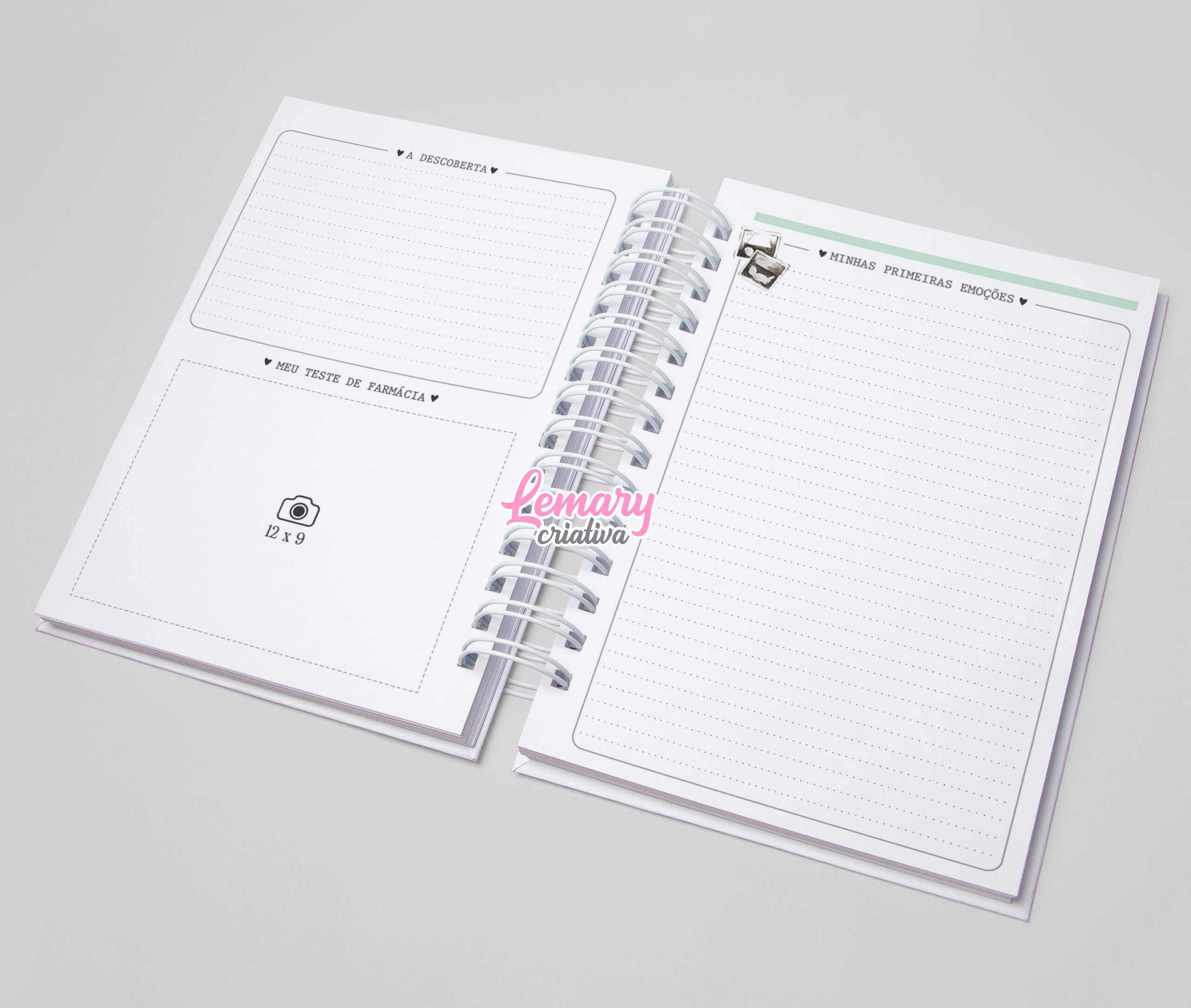 Planner Gestante Verde e Cinza PG0001 - Imagem 3