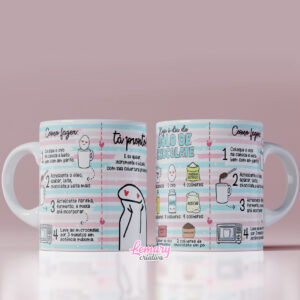 Caneca Receita Mod.0005 Bolo de chocolate na caneca