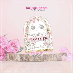 Tag com Brinco Dia das mães Mod. 0005 (15 unidades)