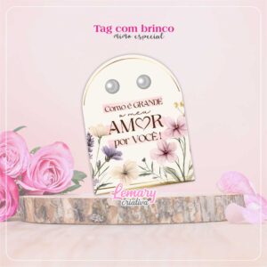 Tag com Brinco Dia das mães Mod. 0006 (15 unidades)