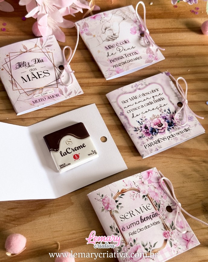 Mimo card dobrável para chocolate - não acompanha chocolate - (45 unidades)